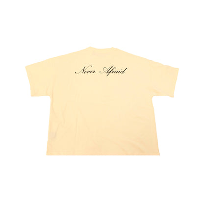 NEVER AFRAID SHIRT SAND